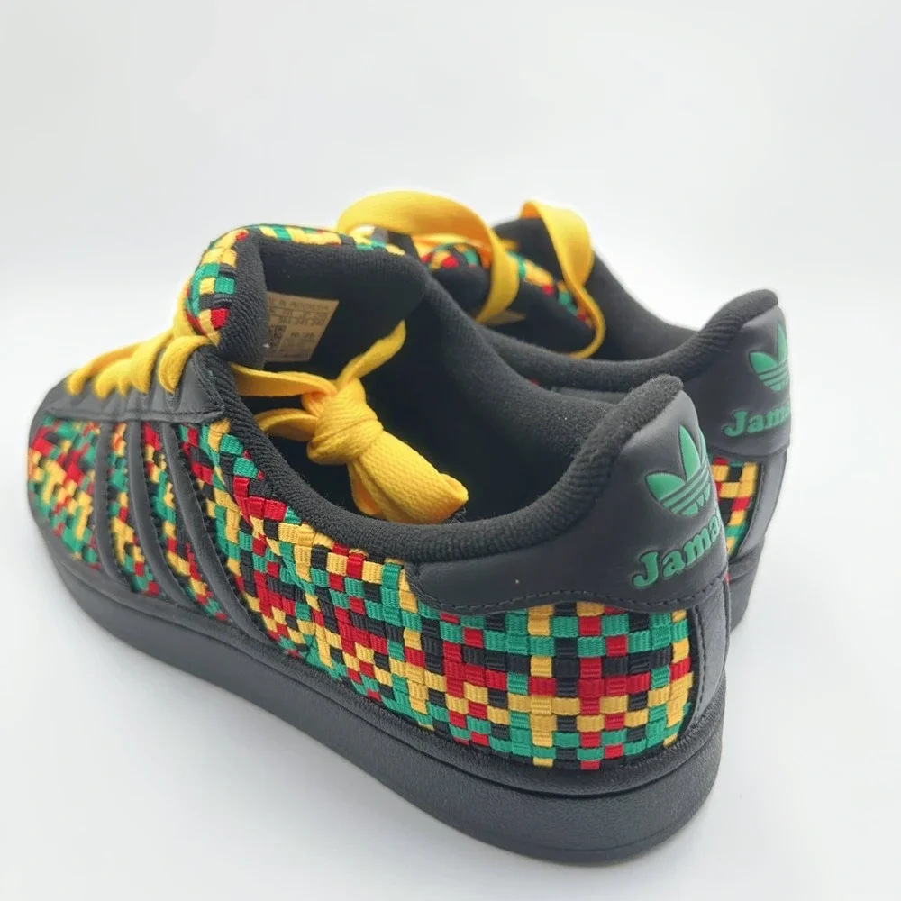 Unisex Sz M6.5/W7.5 Adidas Sneakers Superstar II Bob Marley Jamaica Black IH9785